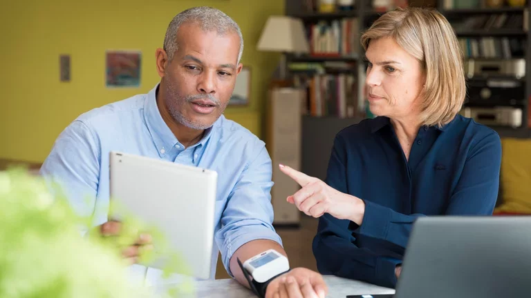 E-health male patient with nurse 6